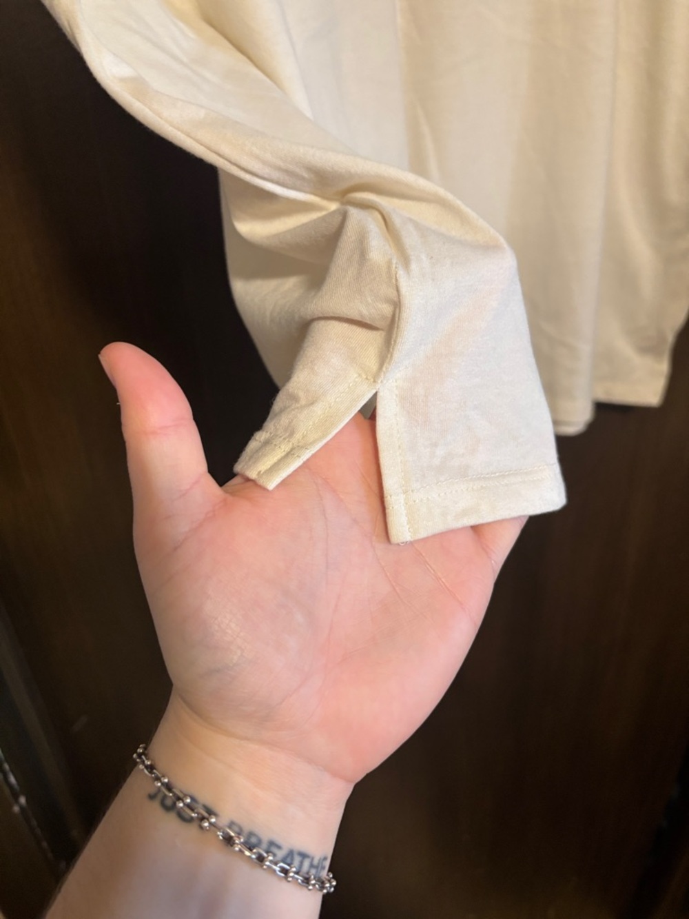 Maurices Cream Short Sleeve Tee with Embroidered Patch Detail - Picture 7 of 7